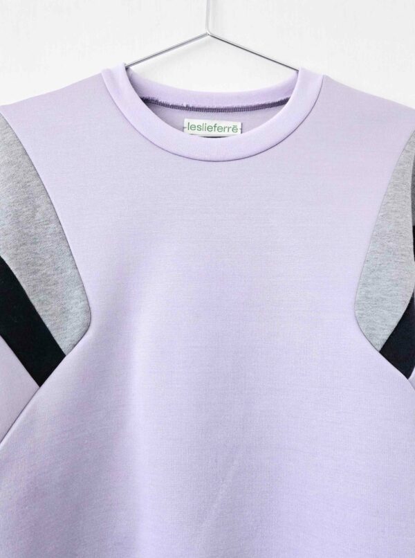 Sweatshirt Billy Crop Lavande – Image 2