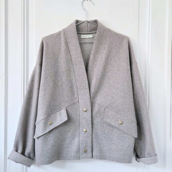 Cardigan Hector Gris Taupe Laine