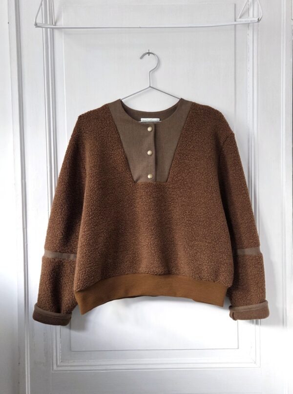 Sweatshirt Teddy laine Séquoia 