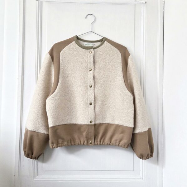 Cardigan en laine mélangée bouclée